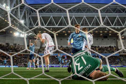Djurgårdens August Priske Flyger jublar