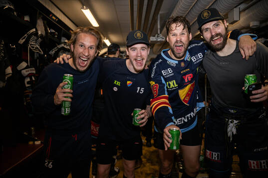 Djurgårdens Fredric Weigel, Filip Eriksson och Dick