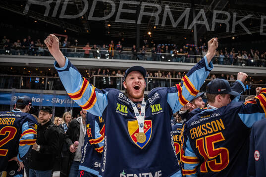 Djurgårdens Edvin Hammarlund jublar