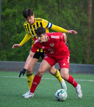 Lineros Adonay Beyed och IFK Hässleholms Viktor Ahlgrebi