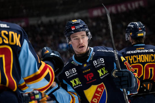 Djurgårdens Filip Eriksson jublar