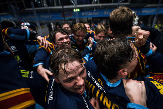Djurgårdens Mattias Hävelid jublar
