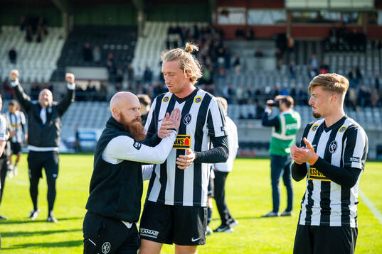 Landskronas tränare Max Mölder och Hampus Näsström