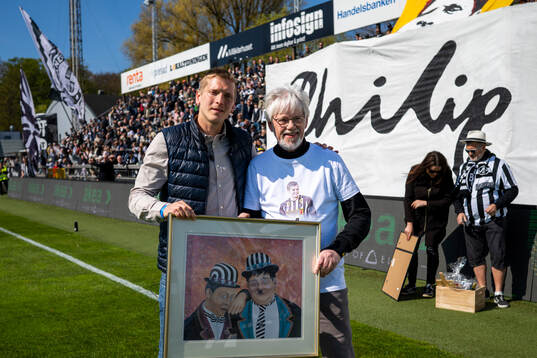 Landskronas tidigare lagkapten Philip Andersson hyllas