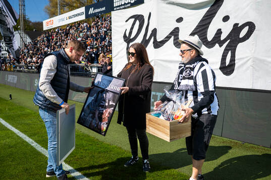 Landskronas tidigare lagkapten Philip Andersson hyllas