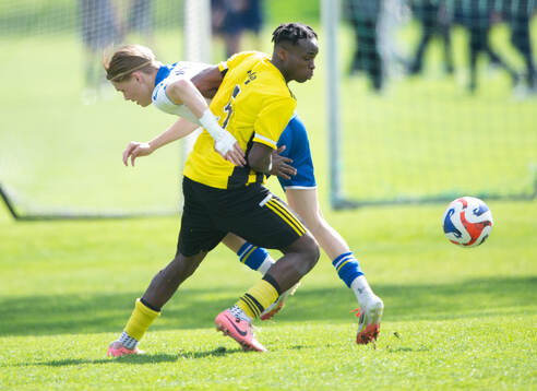 IFK Hässleholms Medvin Junior Sesay i matchen i U19