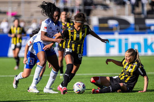 IFK Norrköpings Maya Aliyah Antoine och Häckens Felicia