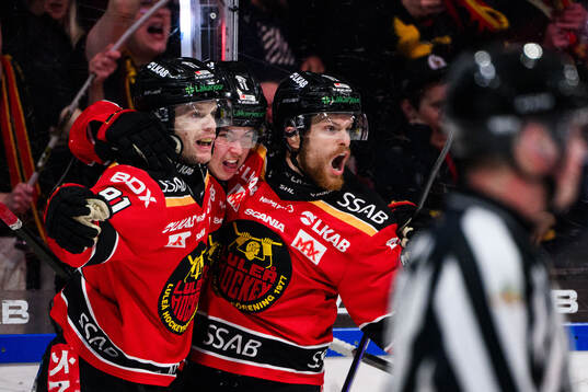 Luleås Brian O'neil,  Isac Hedqvist och Brendan Shinnimin