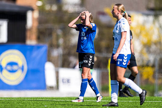 Kristin Holmen of Lyn looks dejected