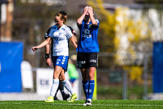 Kristin Holmen of Lyn looks dejected