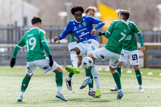 Umeå FCs Djoseph Bangala och Brages Emil Tot Wikström