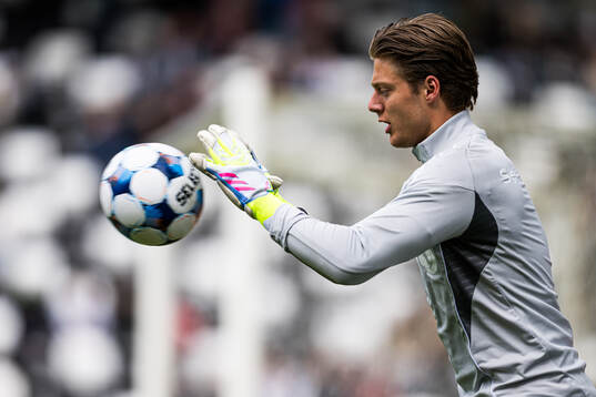 Rasmus Sandberg of Rosenborg warms up