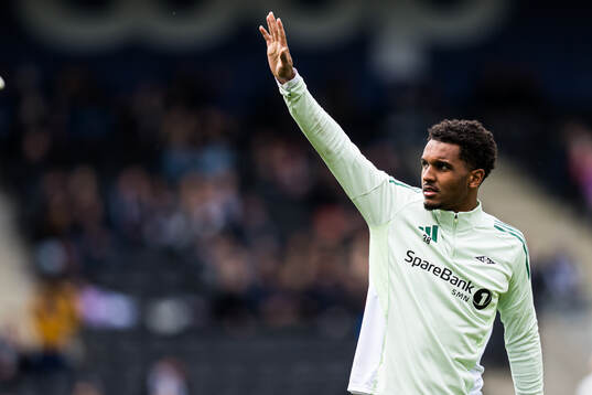 Mikkel Konradsen Ceide of Rosenborg warms up