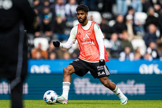 Emil Konradsen Ceide of Rosenborg warms up