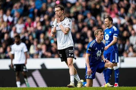 Ole Sæter of Rosenborg looks dejected