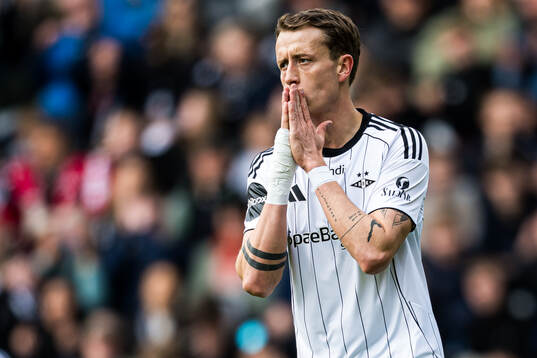 Ole Sæter of Rosenborg looks dejected