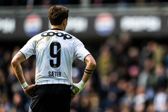 Ole Sæter of Rosenborg looks dejected