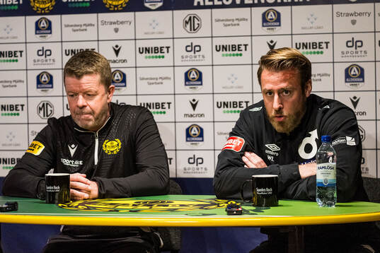 Mjällbys tränare Anders Torstensson och Degerfors