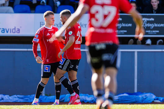 IFK Norrköpings Sebastian Vinther Jørgensen och Tim Prica