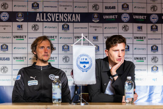 Värnamos assisterande tränare Robin Asterhed och IFK