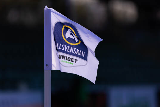 Hörnflagga med Allsvenskans logo