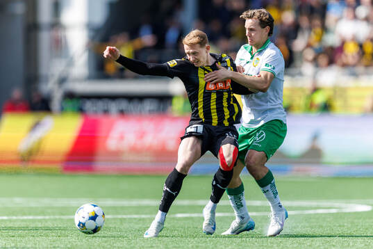 Häckens Julius Lindberg och Hammarbys Hampus Skoglund