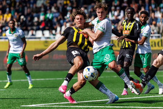 Häckens Silas Andersen och Hammarbys Hampus Skoglund