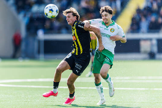 Häckens Silas Andersen och Hammarbys Sebastian Tounekti