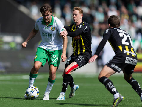 Hammarbys Hampus Skoglund och Häckens Julius Lindberg