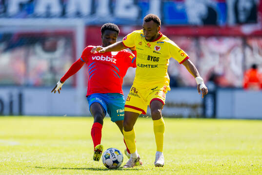 Helsingborgs Samuel Asoma och Kalmars Abdussalam Magashy