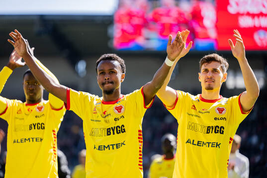 Kalmars Abdi Sabriye och Camil Jebara jublar