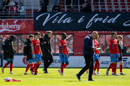 Helsingborgs Jon Birkfeldt, tränare Kleber Saarenpää och