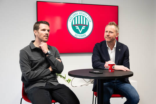 Frölundas sportchef Fredrik Sjöström och  tillträdande