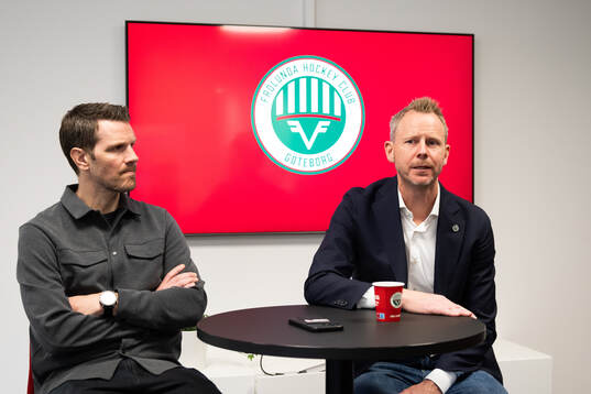 Frölundas sportchef Fredrik Sjöström och  tillträdande
