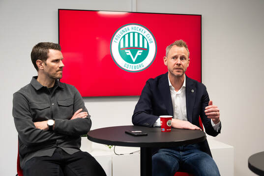 Frölundas sportchef Fredrik Sjöström och  tillträdande