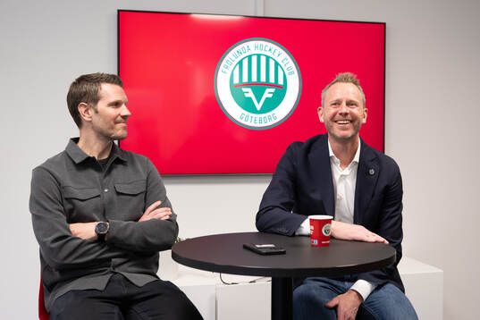 Frölundas sportchef Fredrik Sjöström och  tillträdande