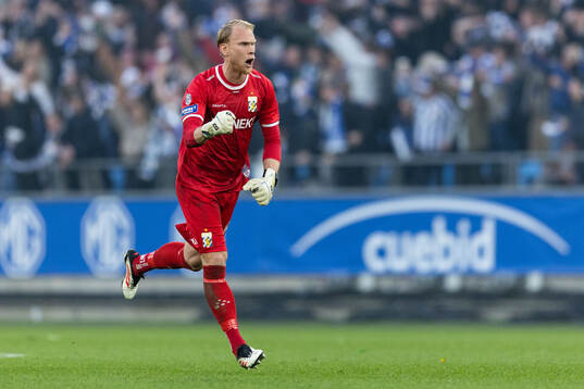 IFK Göteborgs målvakt Pontus Dahlberg jublar