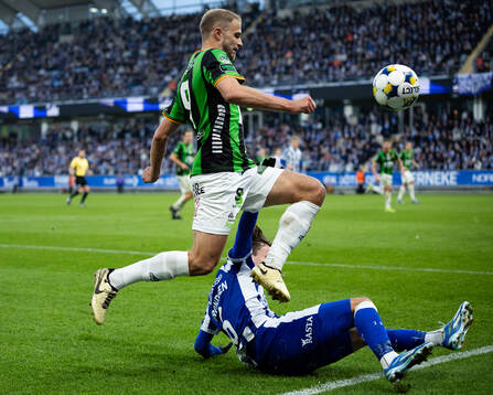 GAIS Gustav Lundgren och IFK Göteborgs Anders Trondsen
