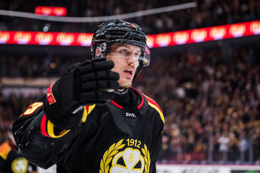 Brynäs Oskar Lindblom jublar