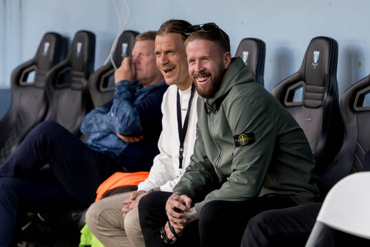 Malmö FFs målvakt Johan Dahlin och Pontus Jansson