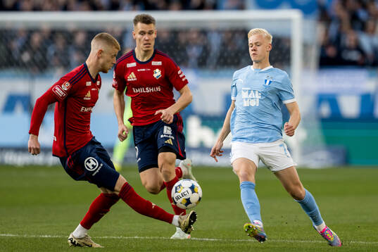 Östers Matias Tamminen och Malmö FFs Otto Rosengren