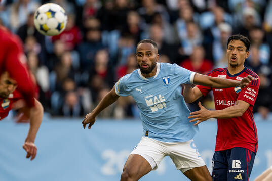 Malmö FFs Isaac Kiese Thelin och Östers Lukas Bergquist