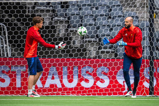 during a training session with Djurgården