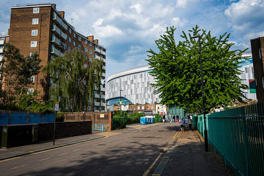 Outside Tottenham Hotspur Stadium