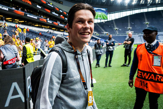 Sondre Brunstad Fet of Bodø/Glimt arrives