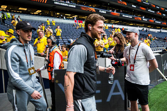 Andreas Helmersen and Kasper Høgh of Bodø/Glimt arrives