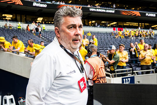 Frode Thomassen, managing director of Bodø/Glimt, arrives