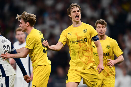 Ulrik Saltnes of Bodø/Glimt celebrates
