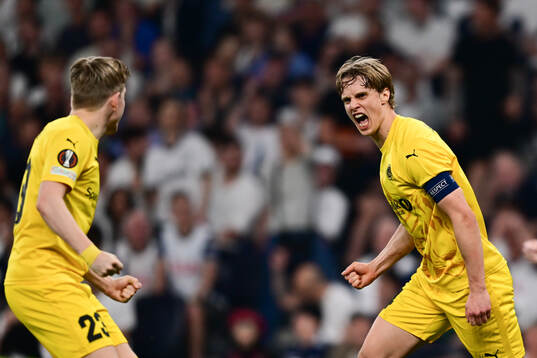 Ulrik Saltnes of Bodø/Glimt celebrates the 3-1 goal