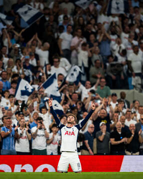 James Maddison of Tottenham celebrates